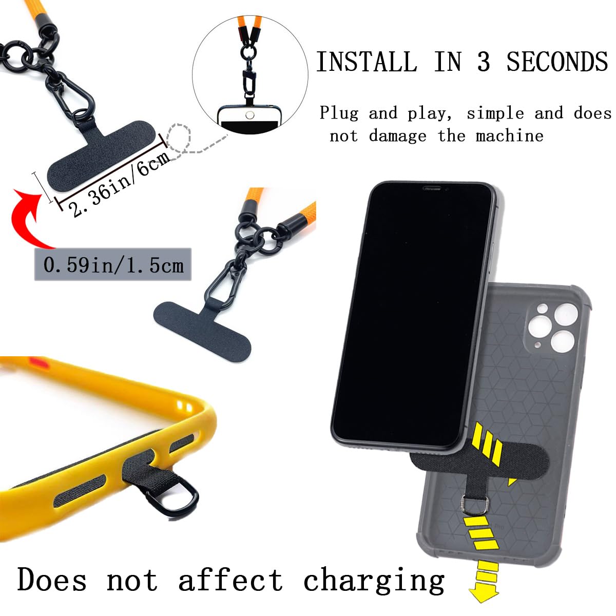 Amazon.com: 20 PCS Phone Tether Tab Universal Cell Safety